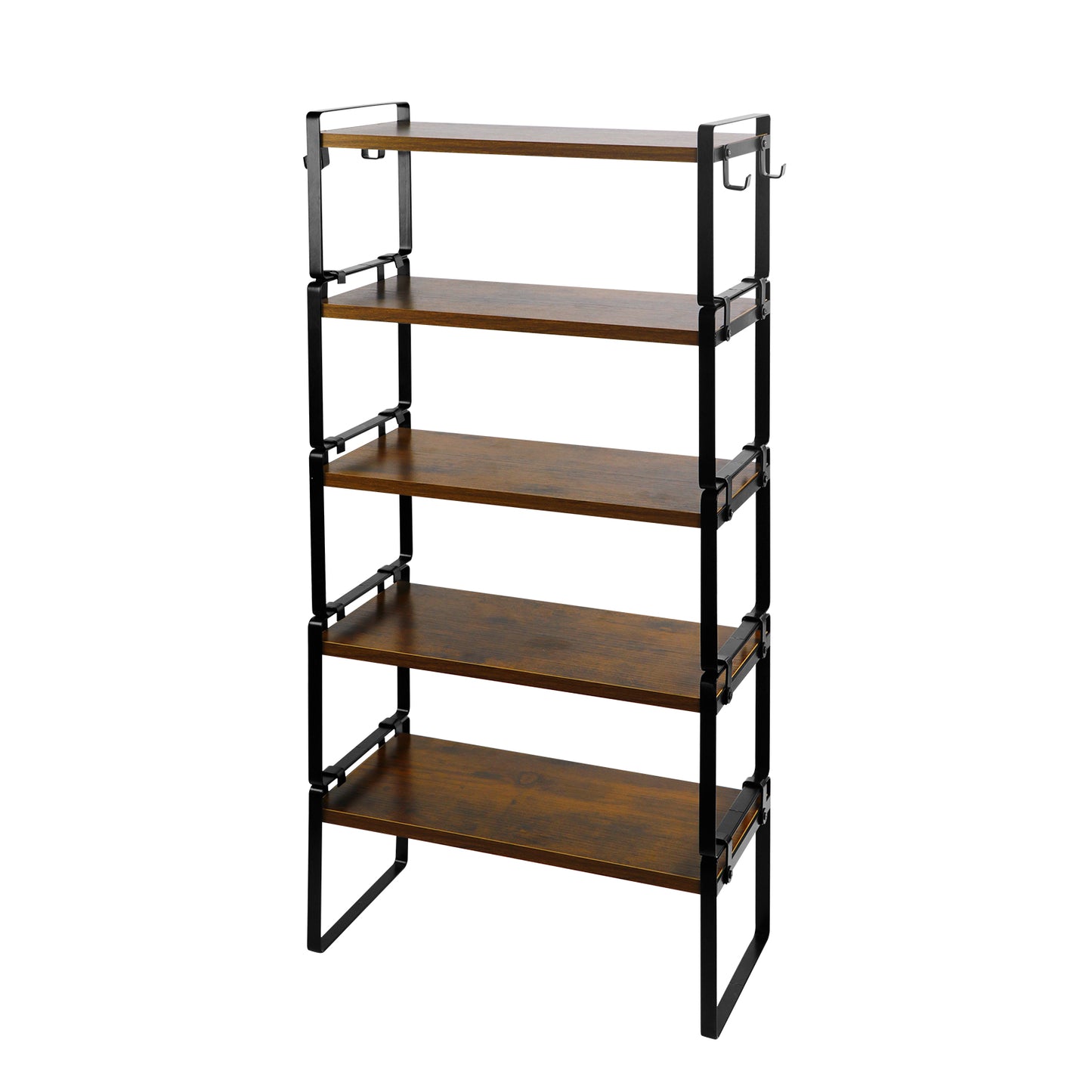 VILAS Stapelbaar Keuken Bamboe Kruidenrek 40 cm Set van 1/3/5-Vuur/Hout/Wit
