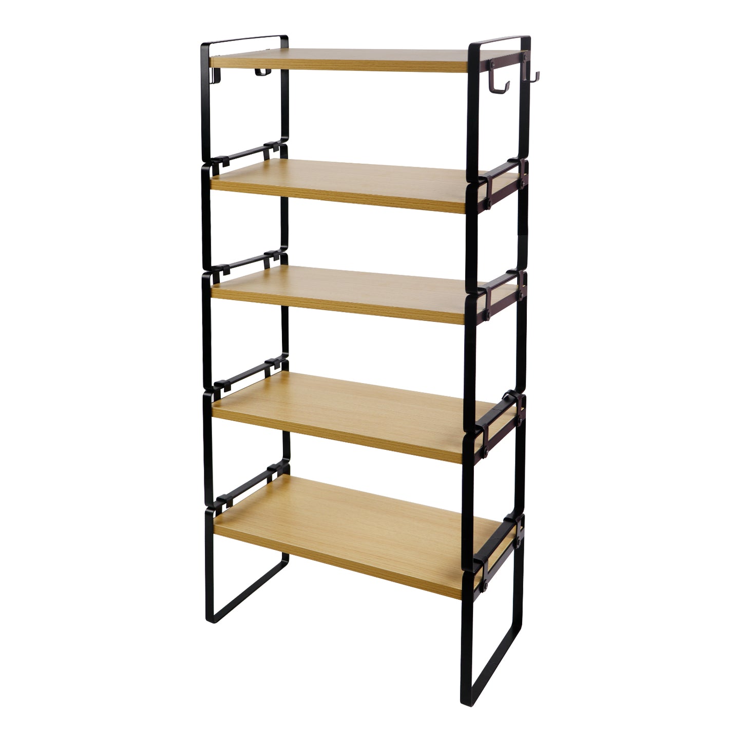 VILAS Stapelbaar Keuken Bamboe Kruidenrek 40 cm Set van 1/3/5-Vuur/Hout/Wit