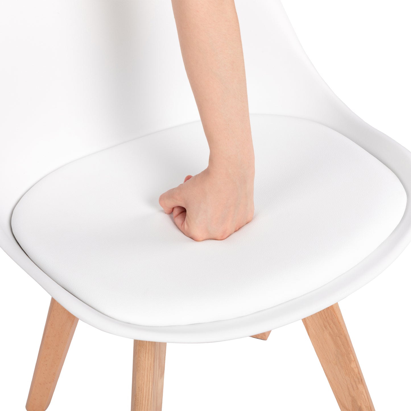 360° Armloze Draai Stoelen Set van 2/4 VINCO – Zwart/Wit/Grijs