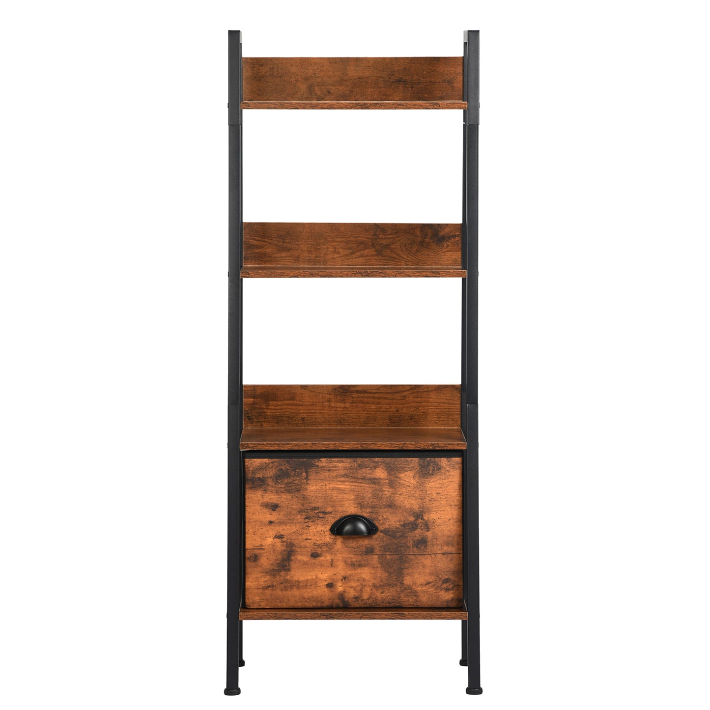 Slaapkamer Staande Planken 110cm Hoogte met IJzeren Poten-Vuurkleur - VOLENS