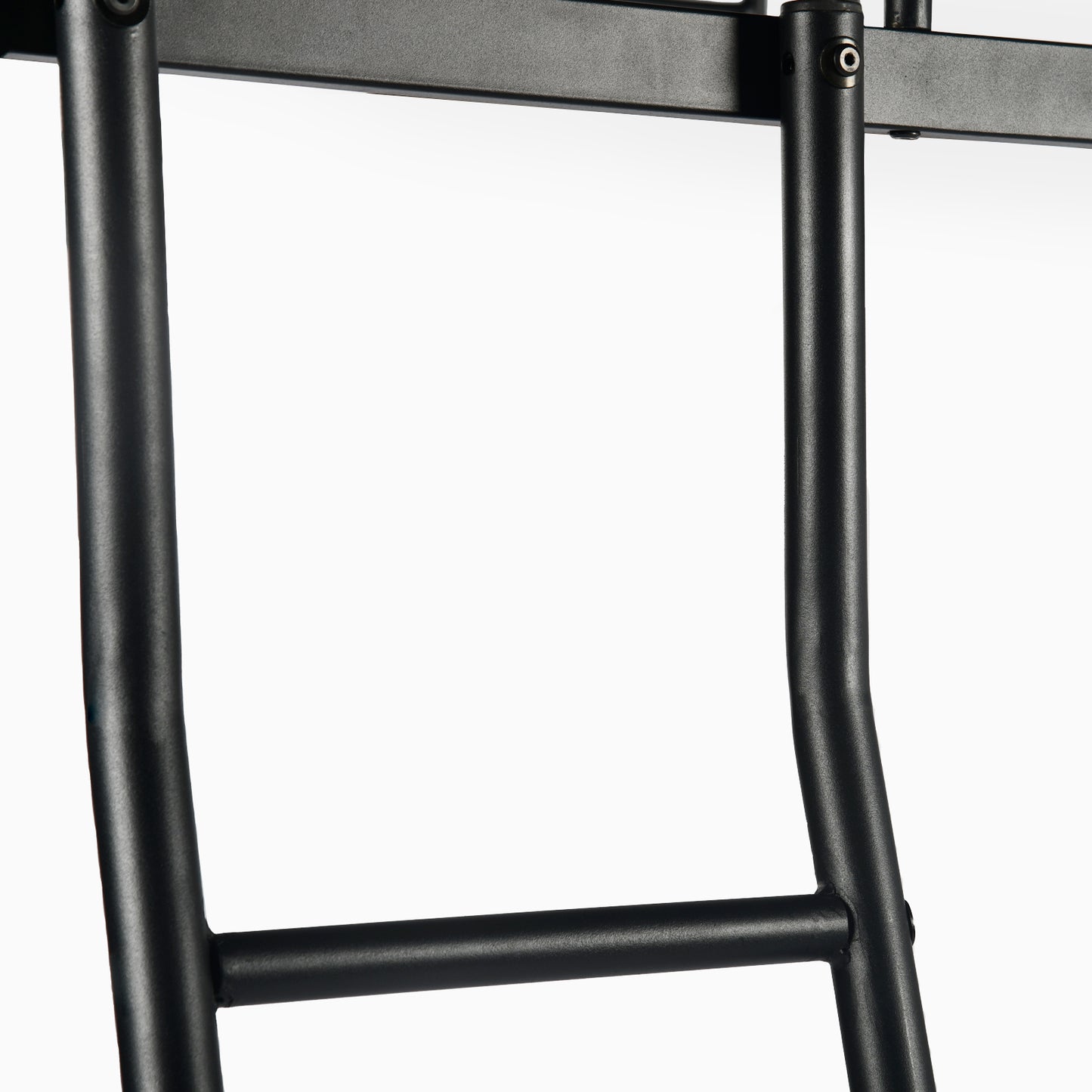 Loft Bed Frame van Metaal met Ingebouwde Ladder Zwart - WALDO