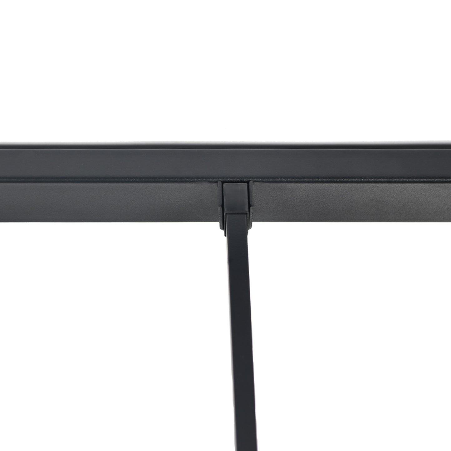 Loft Bed Frame van Metaal met Ingebouwde Ladder Zwart - WALDO