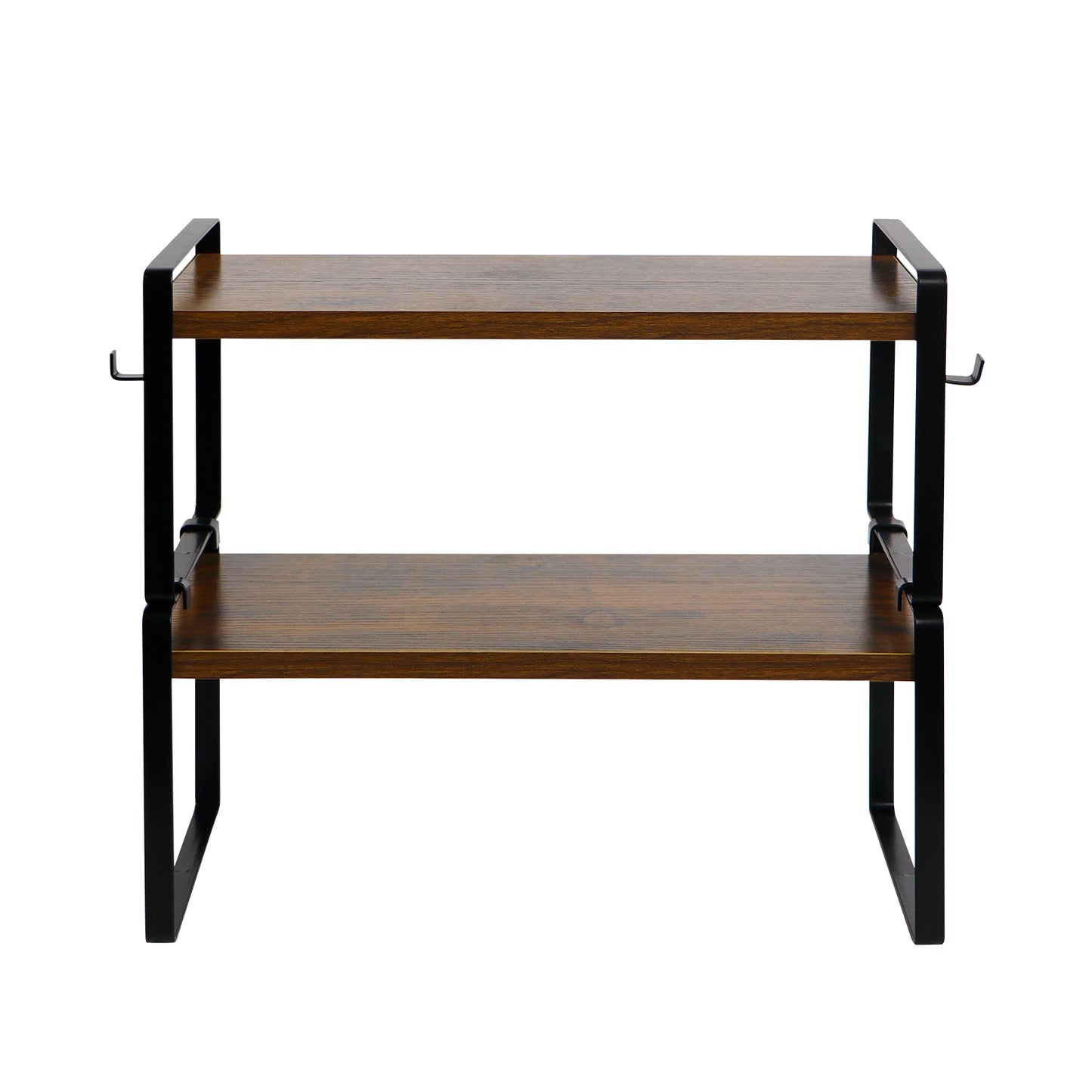 Stapelbare plank van 40 cm - Keuken-, badkamer- en woonkamerorganizerset van 2/4, WEEKI - Vuur/Hout/Wit