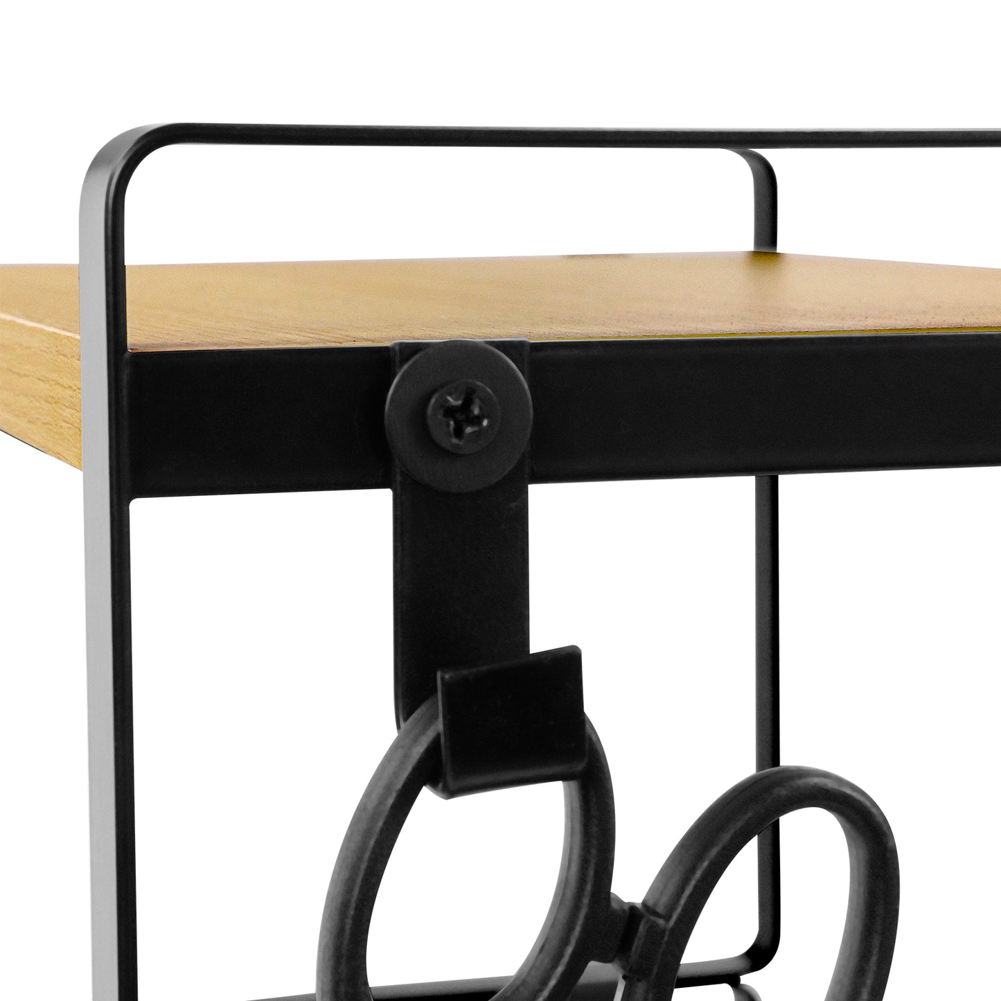 Stapelbare plank van 40 cm - Keuken-, badkamer- en woonkamerorganizerset van 2/4, WEEKI - Vuur/Hout/Wit