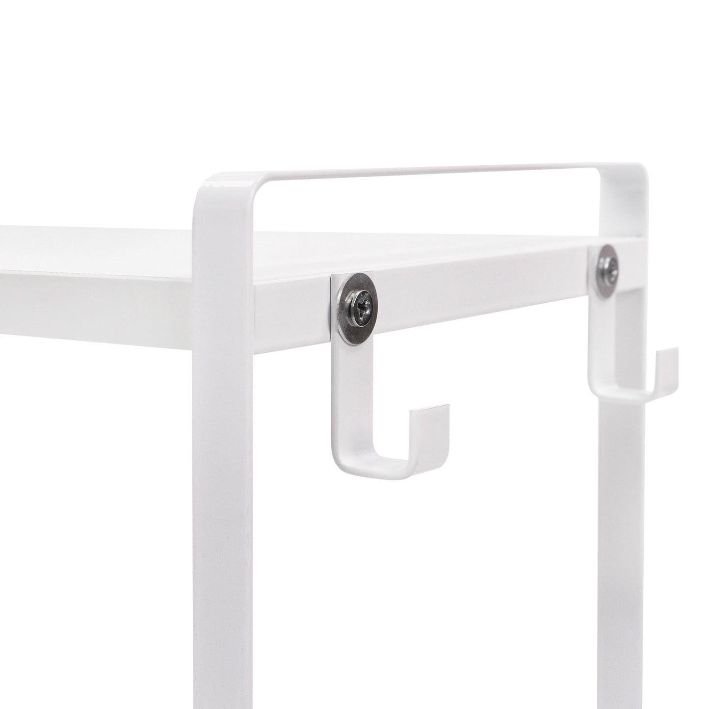 Stapelbare plank van 40 cm - Keuken-, badkamer- en woonkamerorganizerset van 2/4, WEEKI - Vuur/Hout/Wit