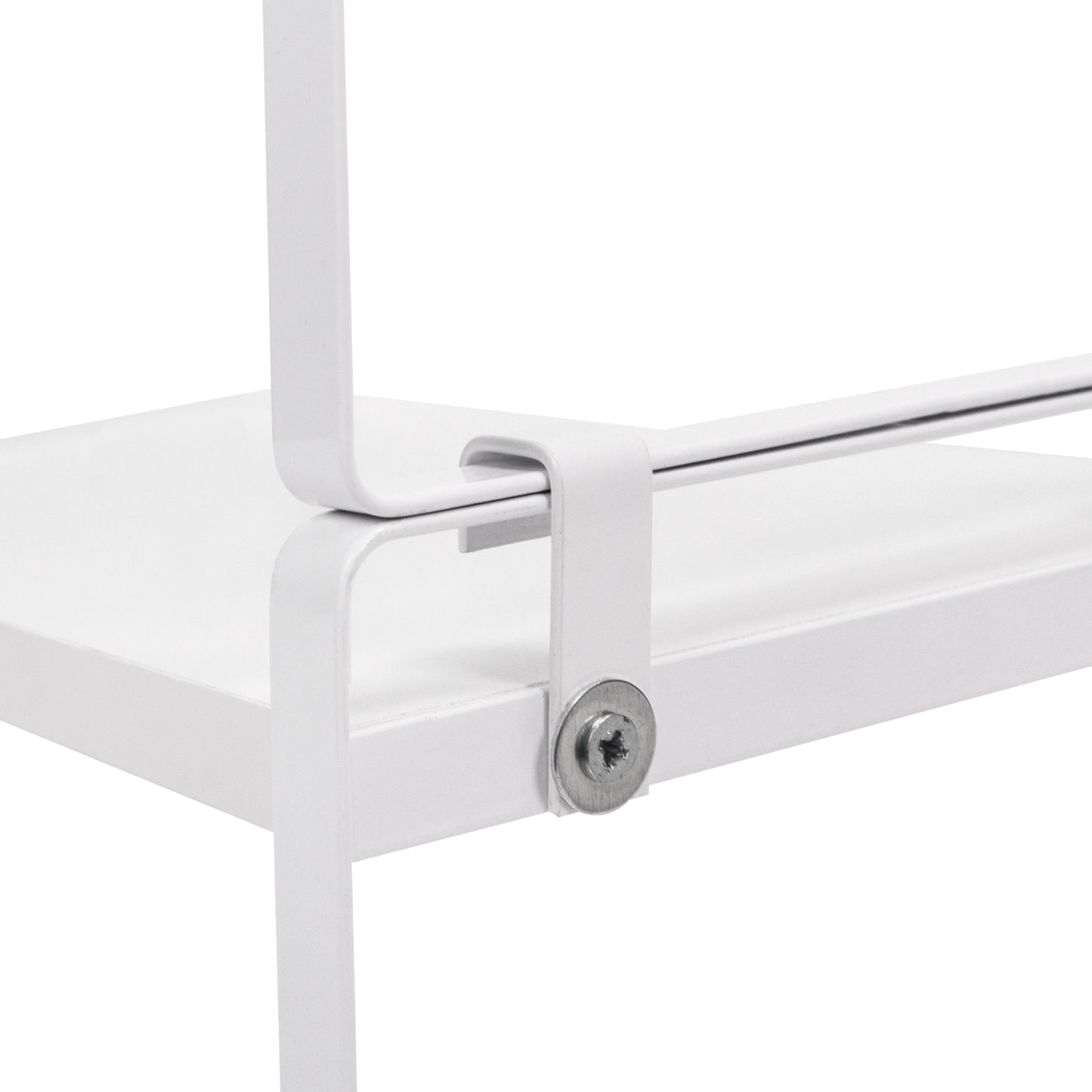 Stapelbare plank van 40 cm - Keuken-, badkamer- en woonkamerorganizerset van 2/4, WEEKI - Vuur/Hout/Wit