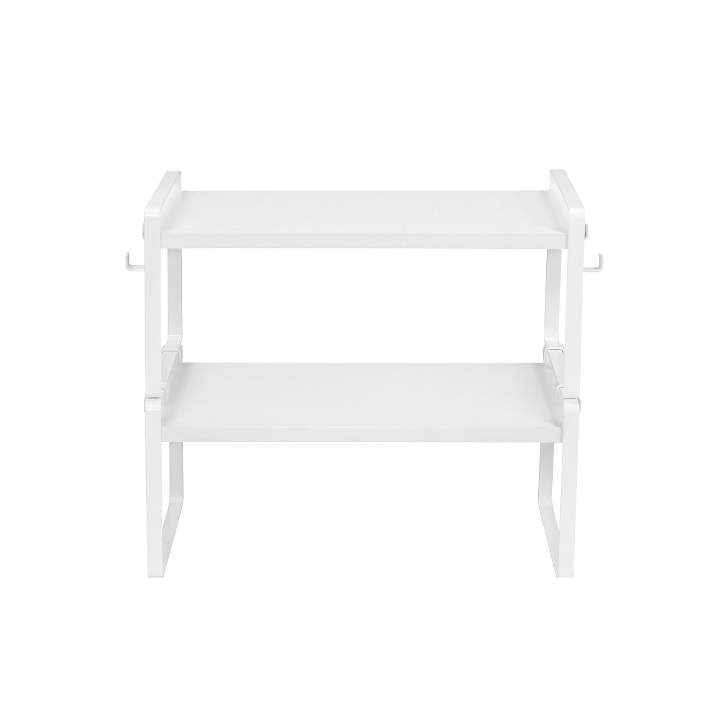 Stapelbare plank van 40 cm - Keuken-, badkamer- en woonkamerorganizerset van 2/4, WEEKI - Vuur/Hout/Wit