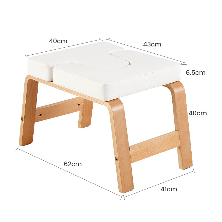 FIFE Bentwood Yoga Hoofdstand Bank - Wit