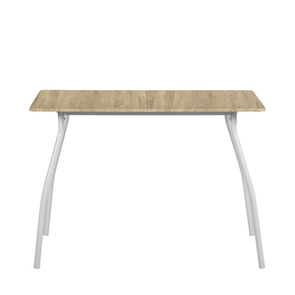 REEDER Modulaire Tafel en 4 Stoelen Set - Eik/Zwart
