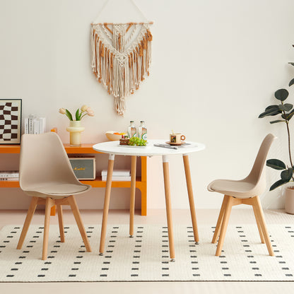 Stoelen Eetkamer Met Beuken Poten Set van 2/4-Licht Khaki - TULIP