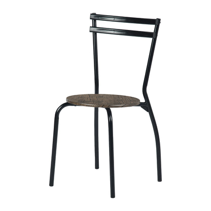 REEDER Modulaire Tafel en 4 Stoelen Set - Eik/Zwart