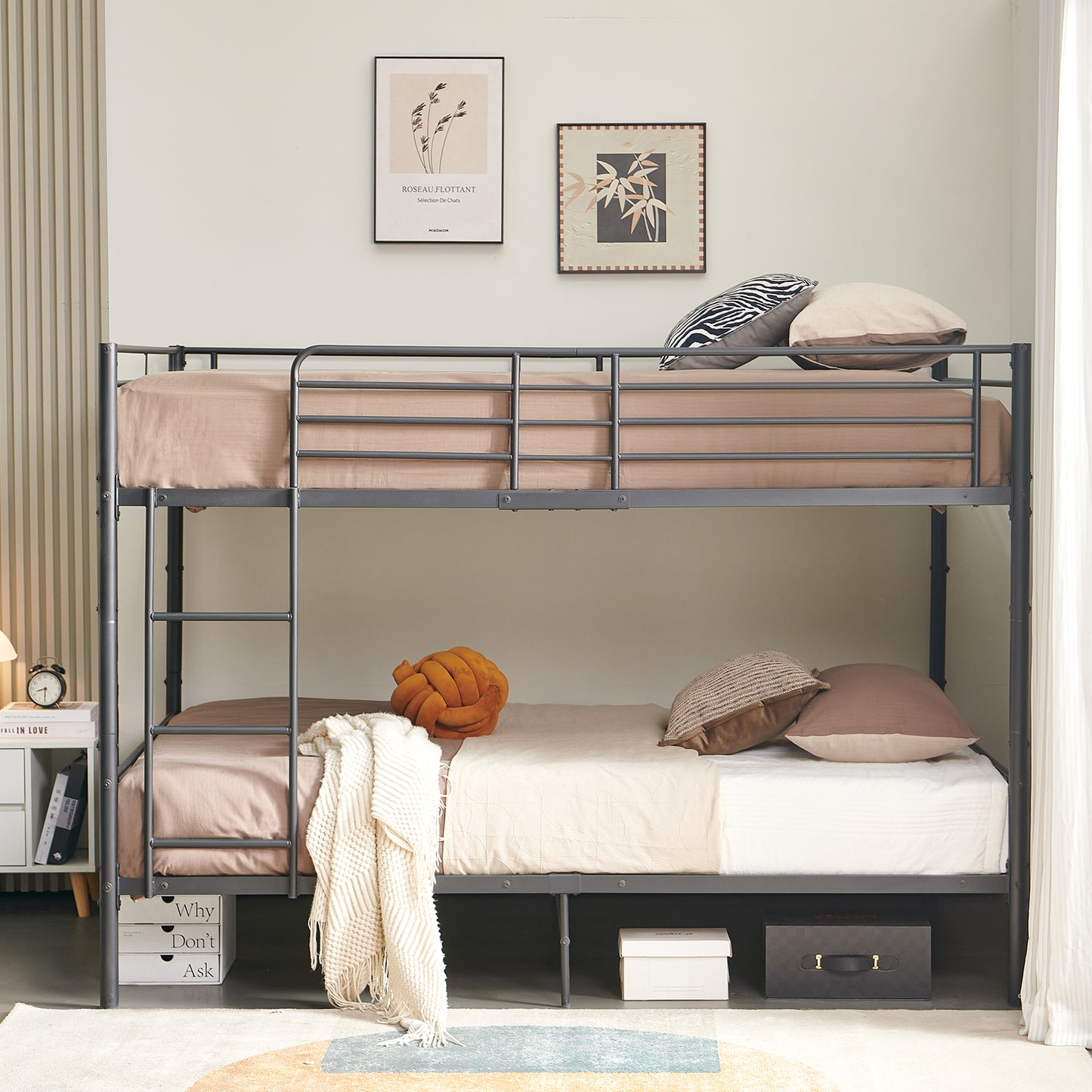 OTIS stapelbedframe met bovenliggend tweepersoonsbed 209 cm × 146 cm