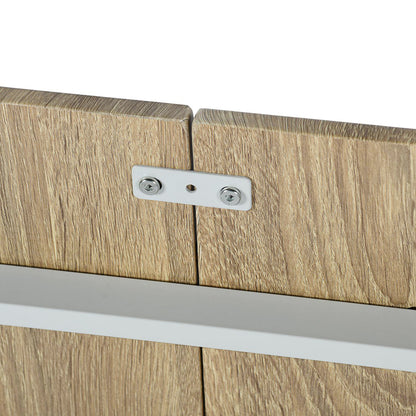 REEDER Modulaire Tafel en 4 Stoelen Set - Eik/Zwart