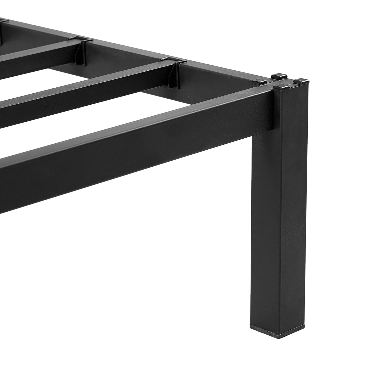 ALMA Eenpersoonsbedframe van metaal, set van 2 - zwart