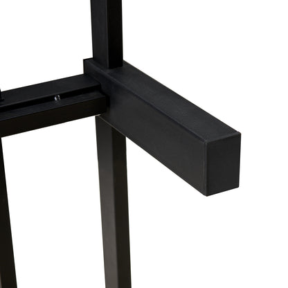 ALMA Eenpersoonsbedframe van metaal, set van 2 - zwart