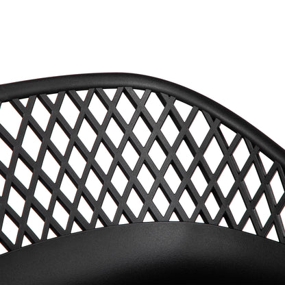 Moderne barkrukken van smeedijzer, 87 cm hoog, met opengewerkte rugleuningen, set van 4 - Zwart/Wit