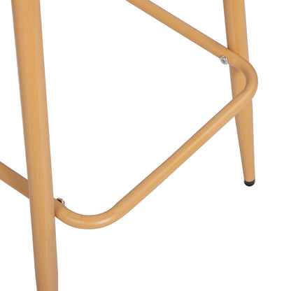 Moderne barkrukken van smeedijzer, 87 cm hoog, met opengewerkte rugleuningen, set van 4 - Zwart/Wit