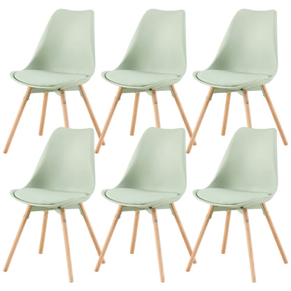 OATS Set van 4/6 Zijdelingse Accentstoelen – Lichtgrijs Blauw / Donkergrijs Blauw/Groen ijs