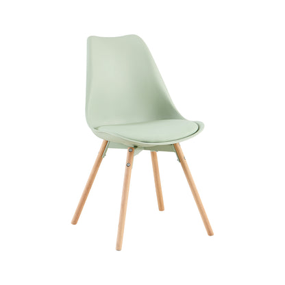 OATS Set van 4/6 Zijdelingse Accentstoelen – Lichtgrijs Blauw / Donkergrijs Blauw/Groen ijs