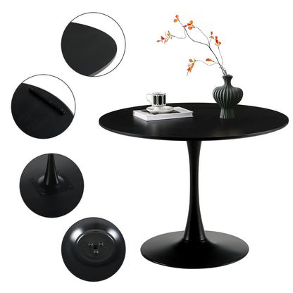 TULIP Trestle Eettafel 100cm - Wit/Zwart