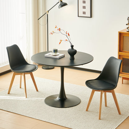 TULIP Trestle Eettafel 100cm - Wit/Zwart