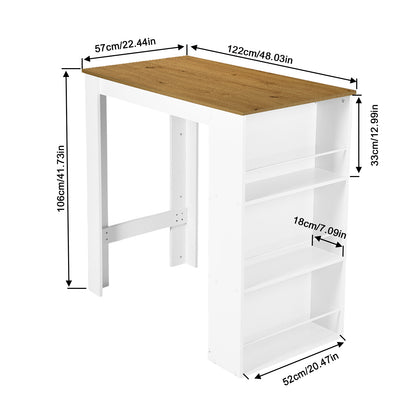 Keuken- en bartafel met 3 planken – Hoge tafel
