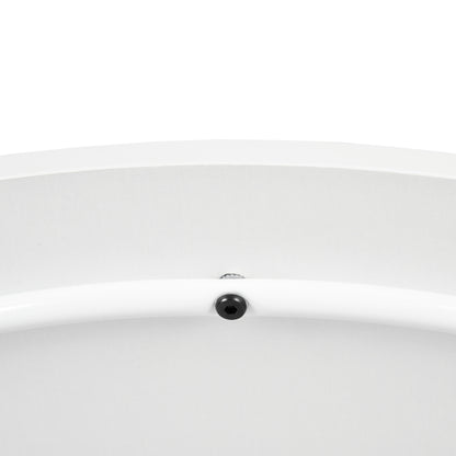 DOYLE Moderne ronde salontafel met opbergmand - wit