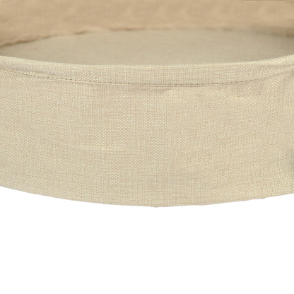 DOYLE Moderne ronde salontafel met opbergmand - wit