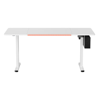 Elektrisch in hoogte verstelbaar bureau 160 x 75 cm, wit- DUMONT