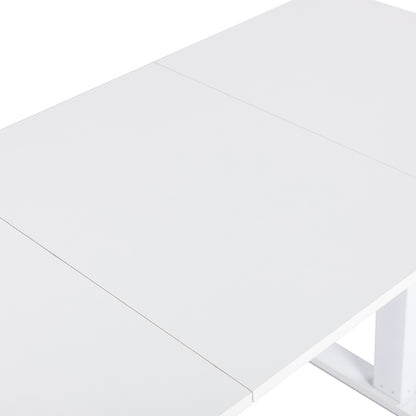 Elektrisch in hoogte verstelbaar bureau 160 x 75 cm, wit- DUMONT