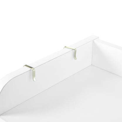 DURHAM Schoenenkast met 4 kleppen, schoenenrek 105x23x103 cm - Wit MDF