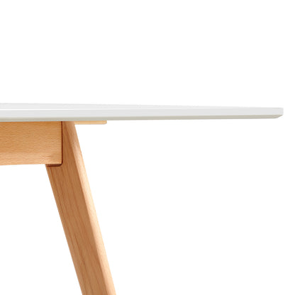 DUVALL Uitschuifbare eettafel rechthoekig wit 120-160 cm