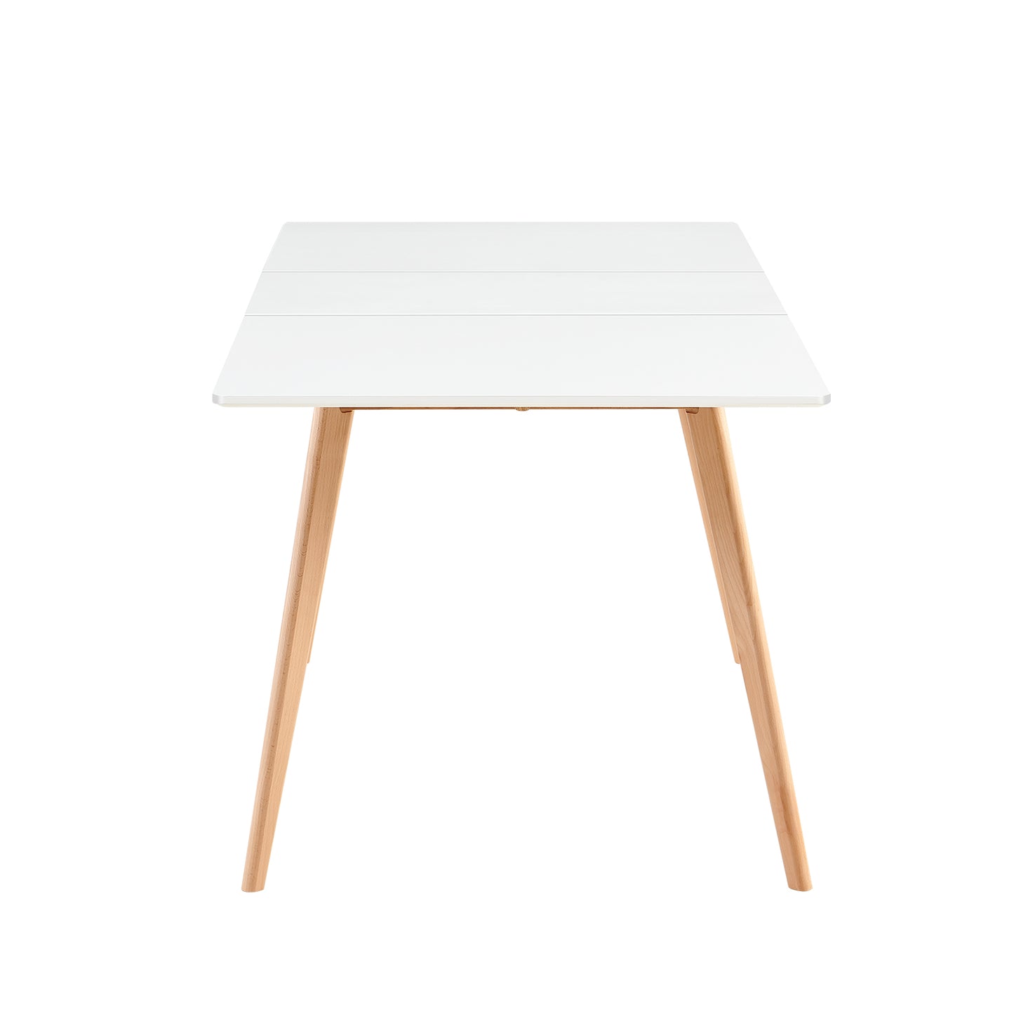DUVALL Uitschuifbare eettafel rechthoekig wit 120-160 cm