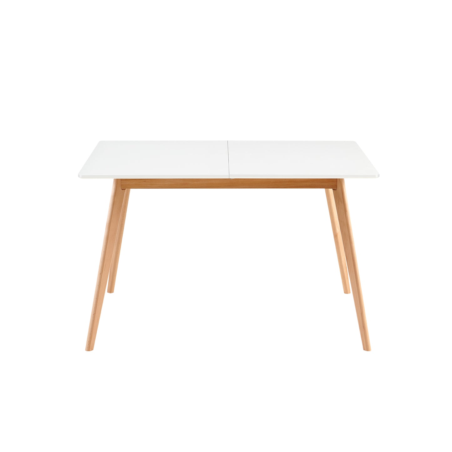 DUVALL Uitschuifbare eettafel rechthoekig wit 120-160 cm