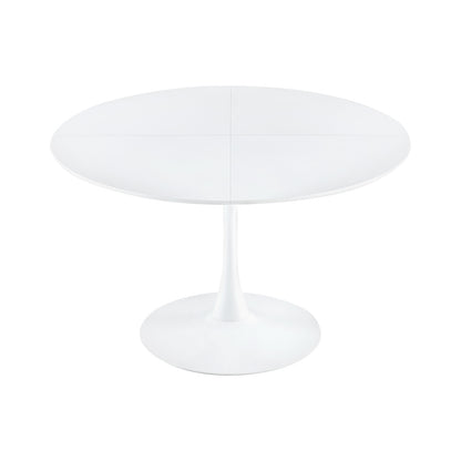 Ronde tafel van 120 cm met ijzeren poten (4 sectoren) - Wit