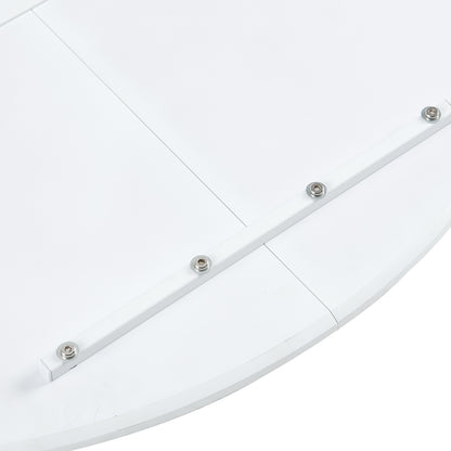Ronde tafel van 120 cm met ijzeren poten (4 sectoren) - Wit
