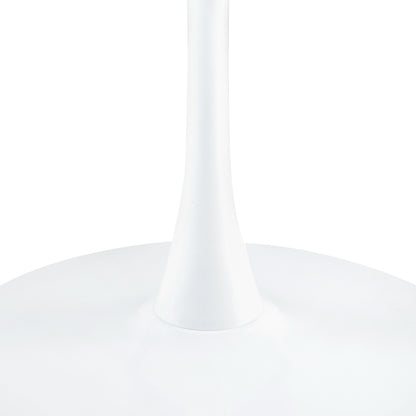 Ronde tafel van 120 cm met ijzeren poten (4 sectoren) - Wit