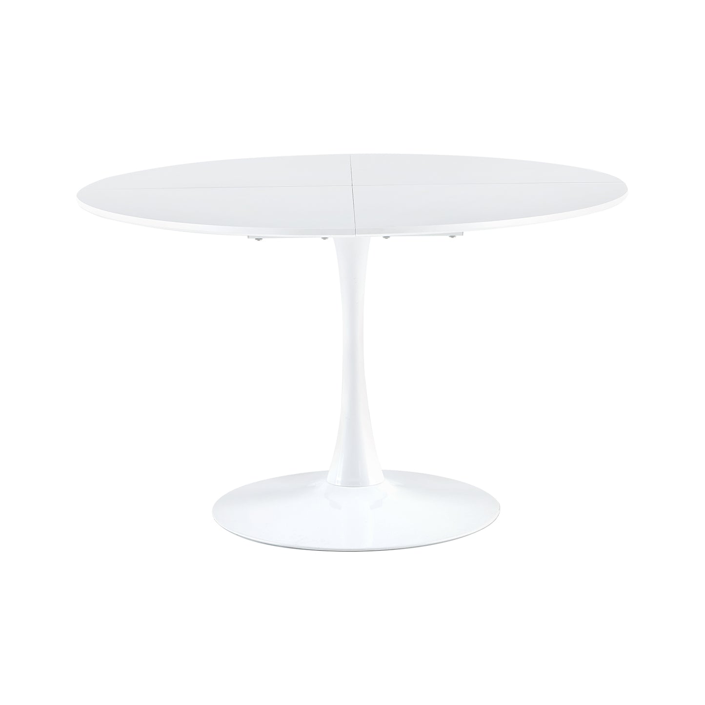 Ronde tafel van 120 cm met ijzeren poten (4 sectoren) - Wit
