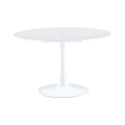 Ronde tafel van 120 cm met ijzeren poten (4 sectoren) - Wit