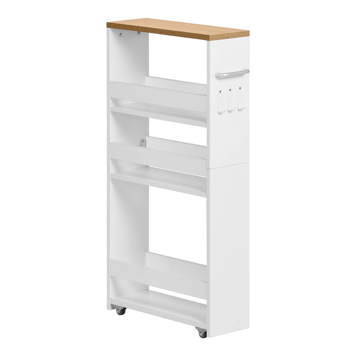 4-laags Smalle Rolcontainer met Slank Design Voor de Keuken - Fire Color/Wit - ENTIAT
