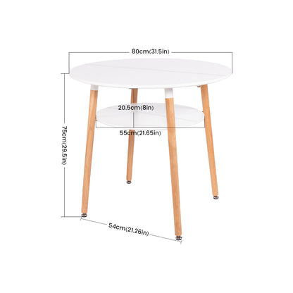 Ronde 2-laagse Salontafel Wit - FULLER