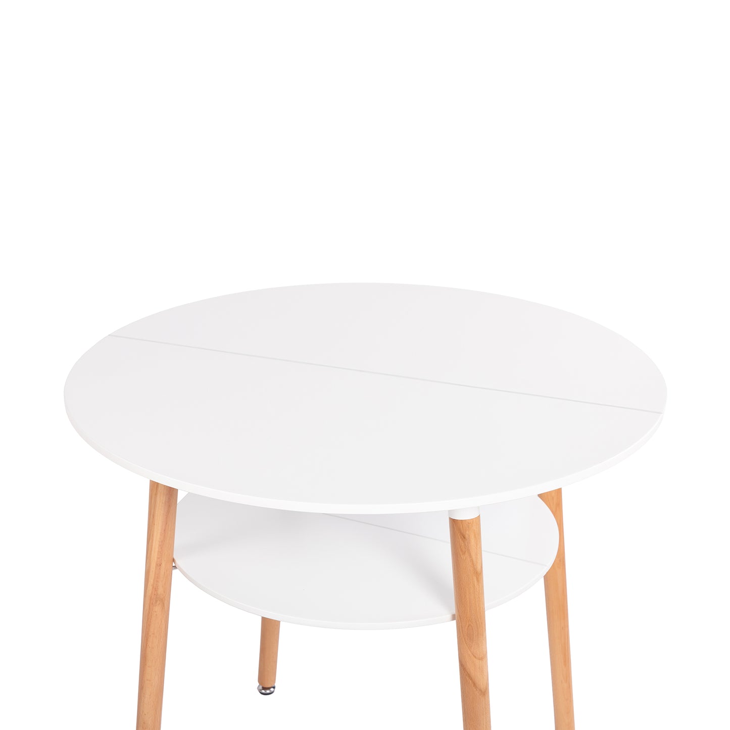 Ronde 2-laagse Salontafel Wit - FULLER
