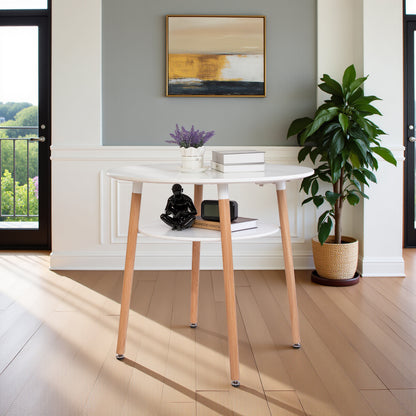 Ronde 2-laagse Salontafel Wit - FULLER