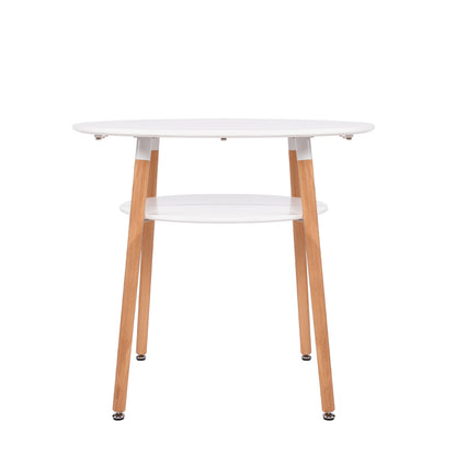 Ronde 2-laagse Salontafel Wit - FULLER