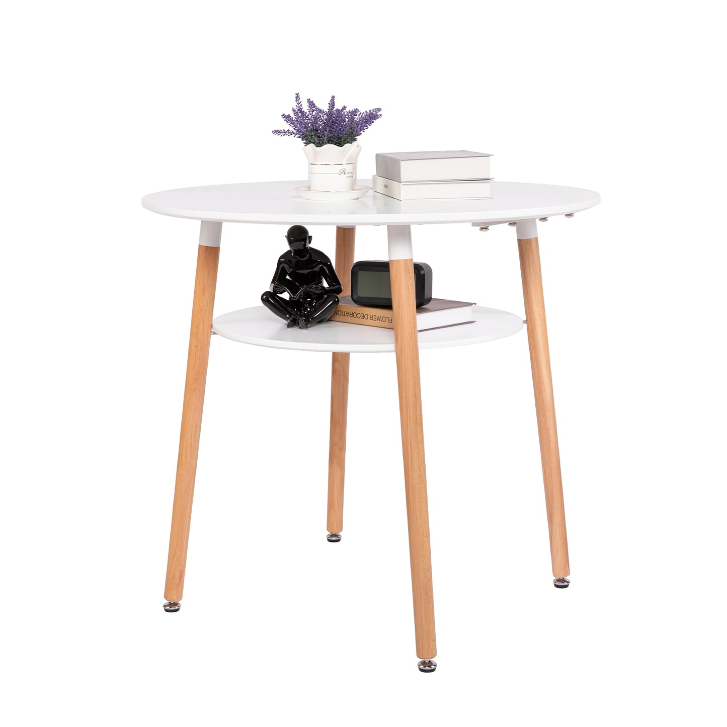 Ronde 2-laagse Salontafel Wit - FULLER