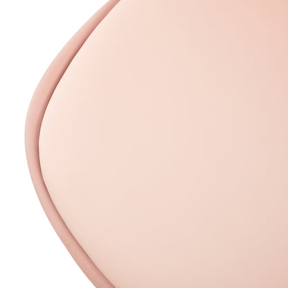 GRAND Kinder eetkamerstoel met beukenhouten poten, set van 2 - Roze/Wit