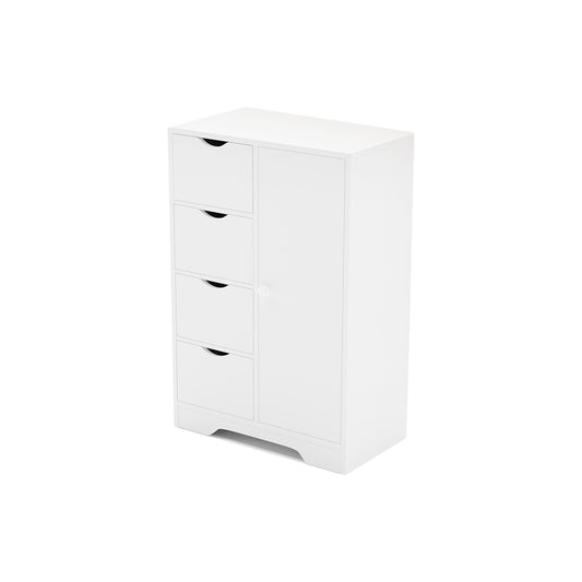 Opbergkast met lades en deuren Badkamerkast GRAYS - Wit