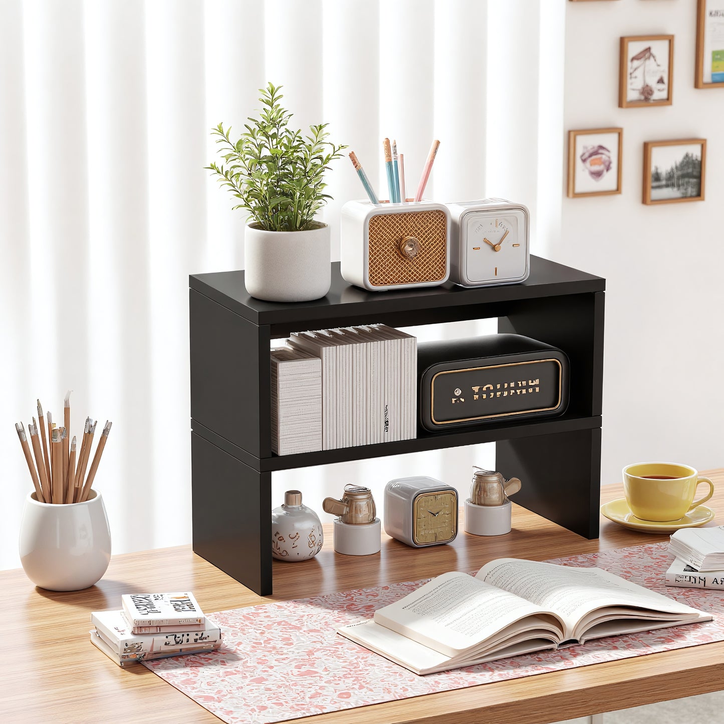 Bureau Monitorstandaard Lengte 36cm/40cm - Zwart-BROOKE