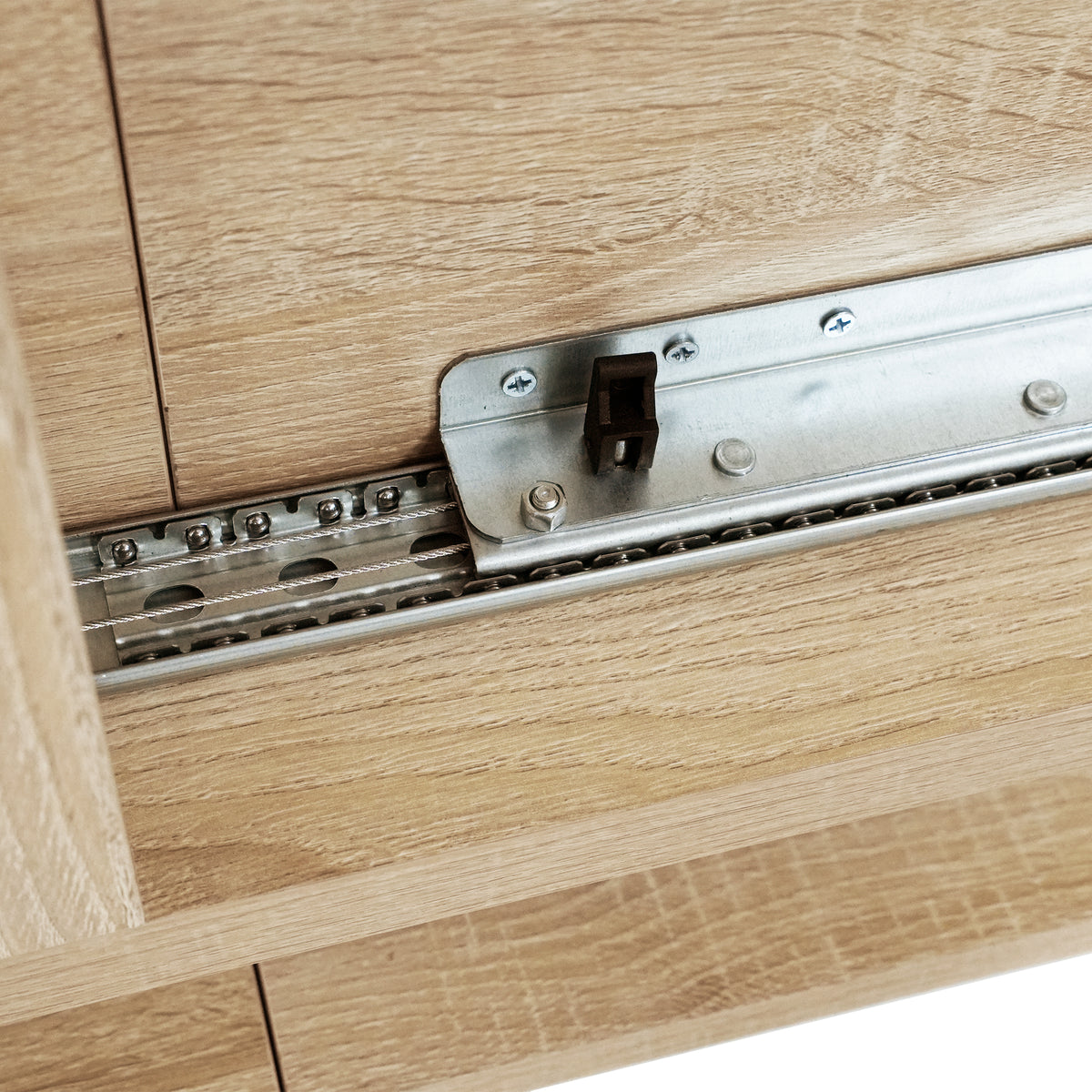 Uitschuifbare rechthoekige eettafel, 160-200 cm lang - Hout en wit