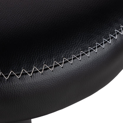 HAZLET Moderne verstelbare barkrukken met voetensteunen, set van 2 - Zwart